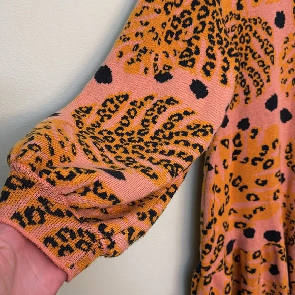 Anthropologie Farm Rio Palms Sweater Mini Dress XL - Picture 6 of 9